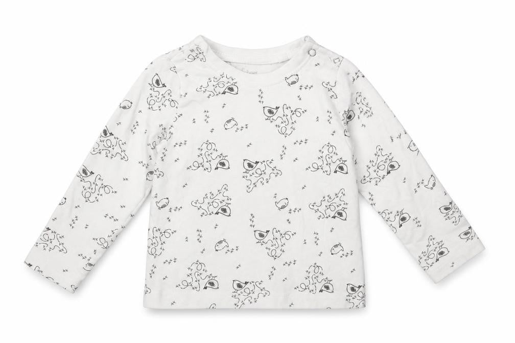 Lupilu Baby White Animal Print  Basic Casual Size 12-18 Months  - Bird print