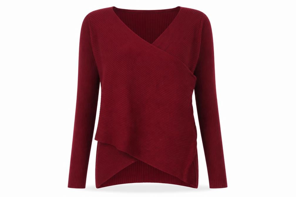 Front view of Capsule women’s red jumper one size