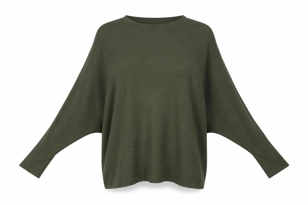 Front view of M&D fashion women’s green jumper one size