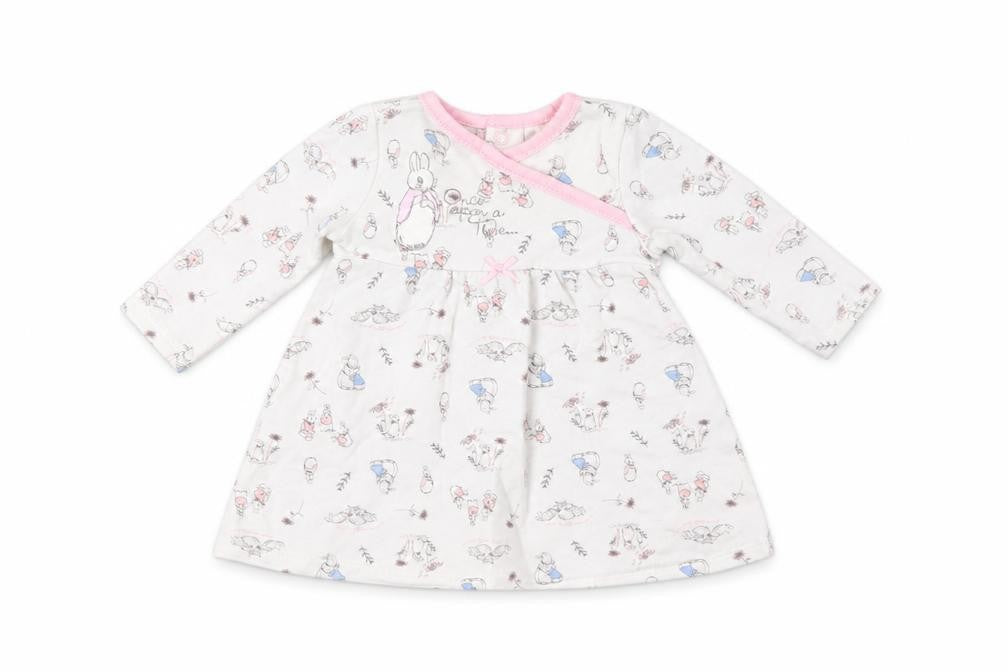Front view of Tu White Floral Fit & Flare, size 3-6, Months - Rabbit