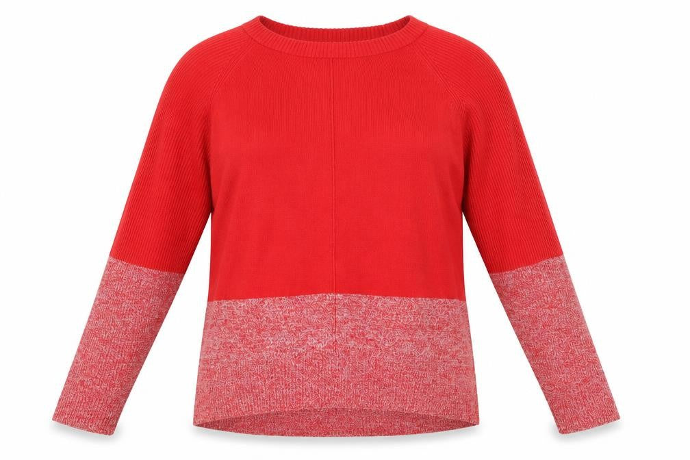 Front view of Next women’s red pullover sweatshirt, size M