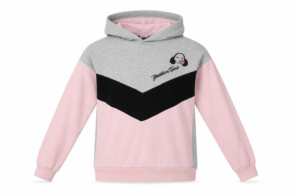 Front view of George girls’ ivory pullover hoodie, size 9-10, years