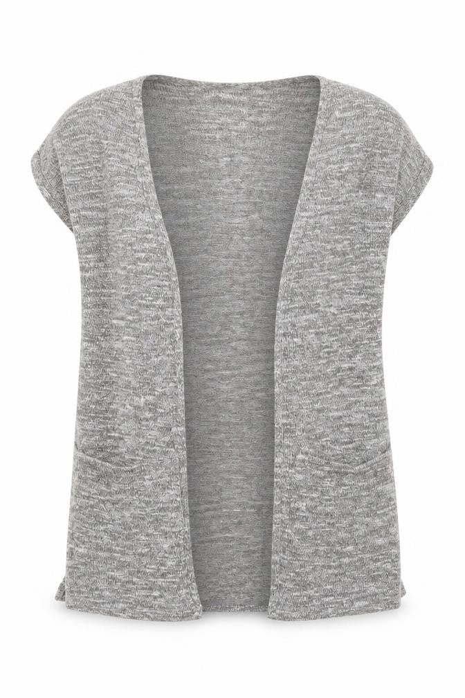 Front view of Next girls’ grey cardigan jumper, size 3, years