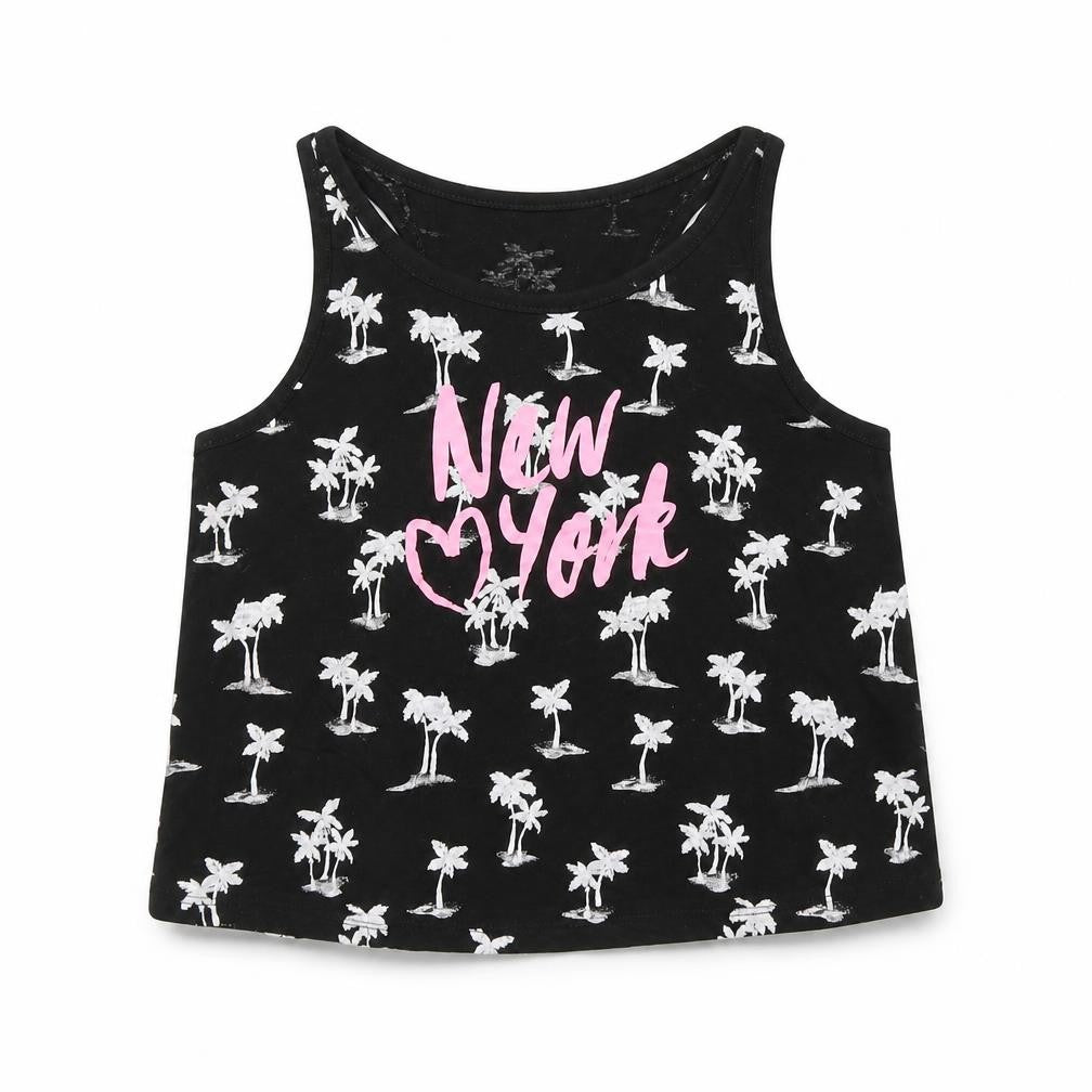 Front view of H&M girls’ black basic t-shirt, size 10-11, years