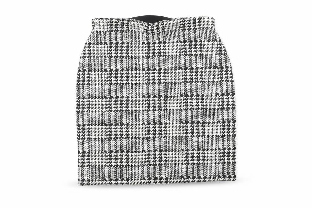 Front view of New Look women’s multicoloured check mini skirt, size UK 10