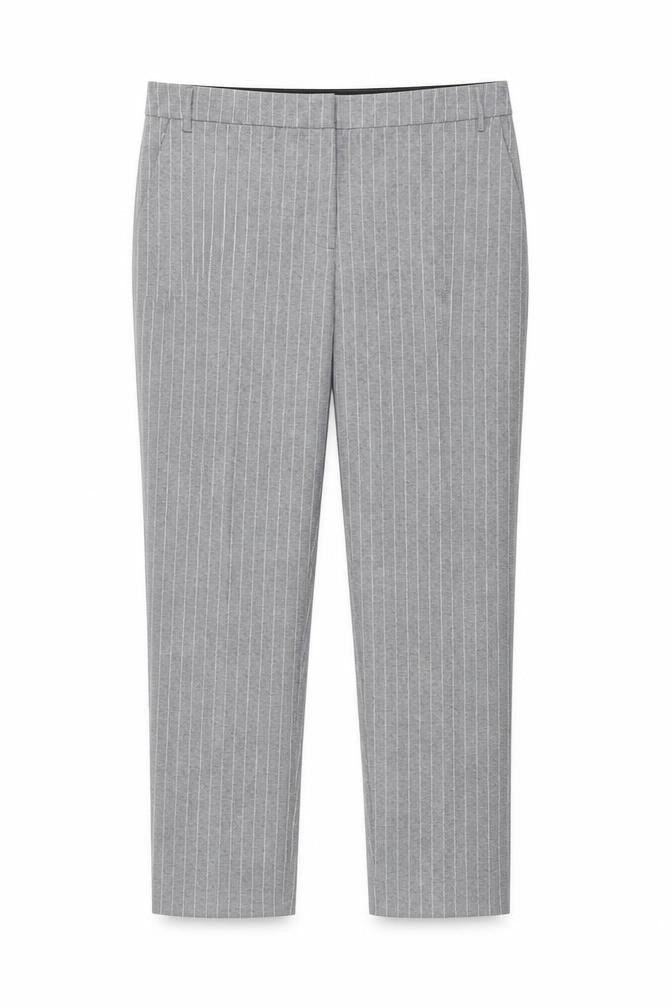 Front view of St Tropez women’s grey trousers, size L, 30-inch leg