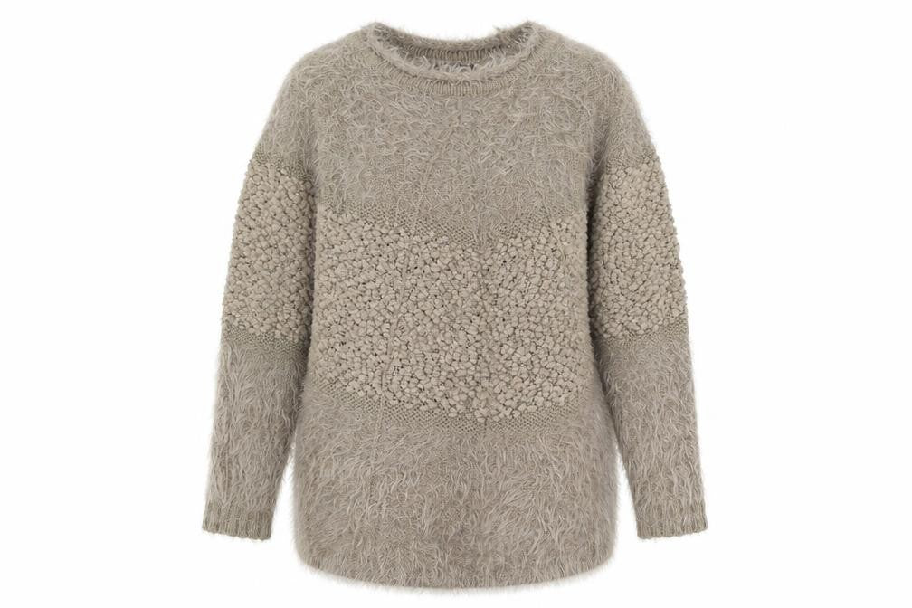 Front view of tenki women’s brown jumper, size M