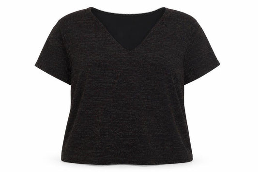 Front view of Berkertex women’s multicoloured basic blouse, size UK 18