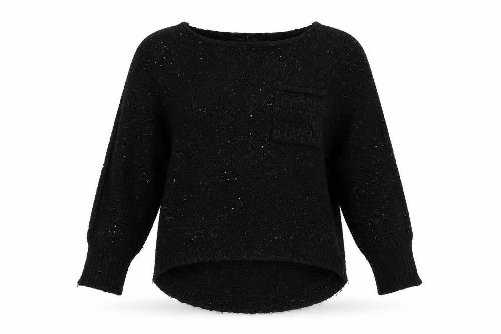 Front view of Select women’s black jumper, size UK 10