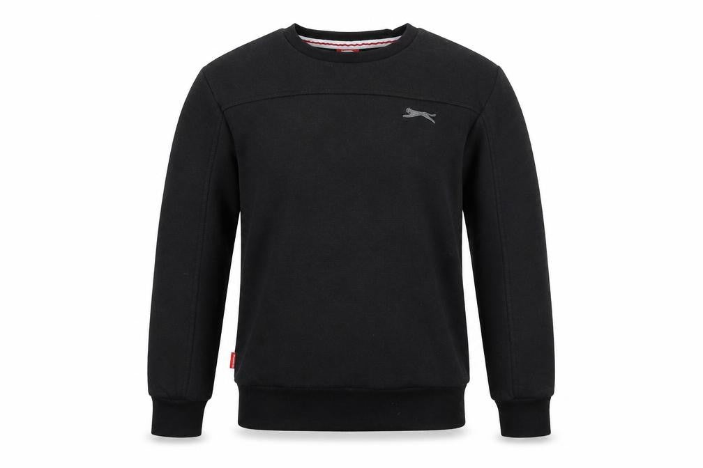 Front view of Slazenger boys’ grey pullover sweatshirt, size 7-8, years