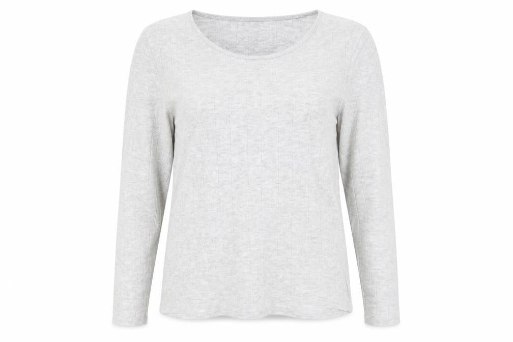 Front view of Marks & Spencer women’s grey jumper, size UK 16