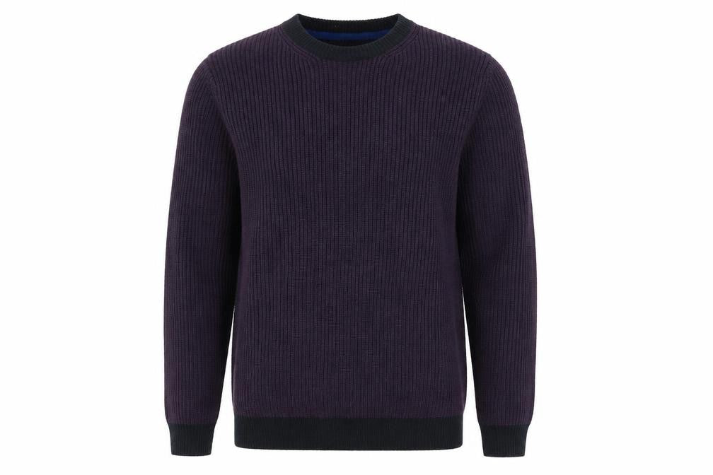 Front view of Marks & Spencer men’s purple jumper, size S