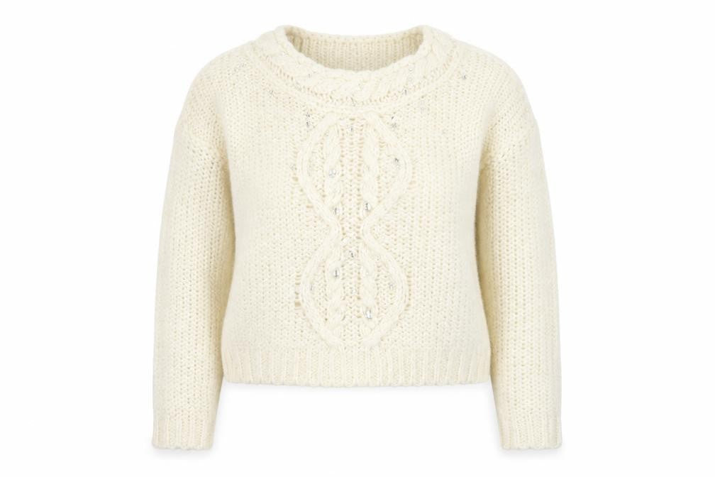 Front view of Next women’s white jumper, size M