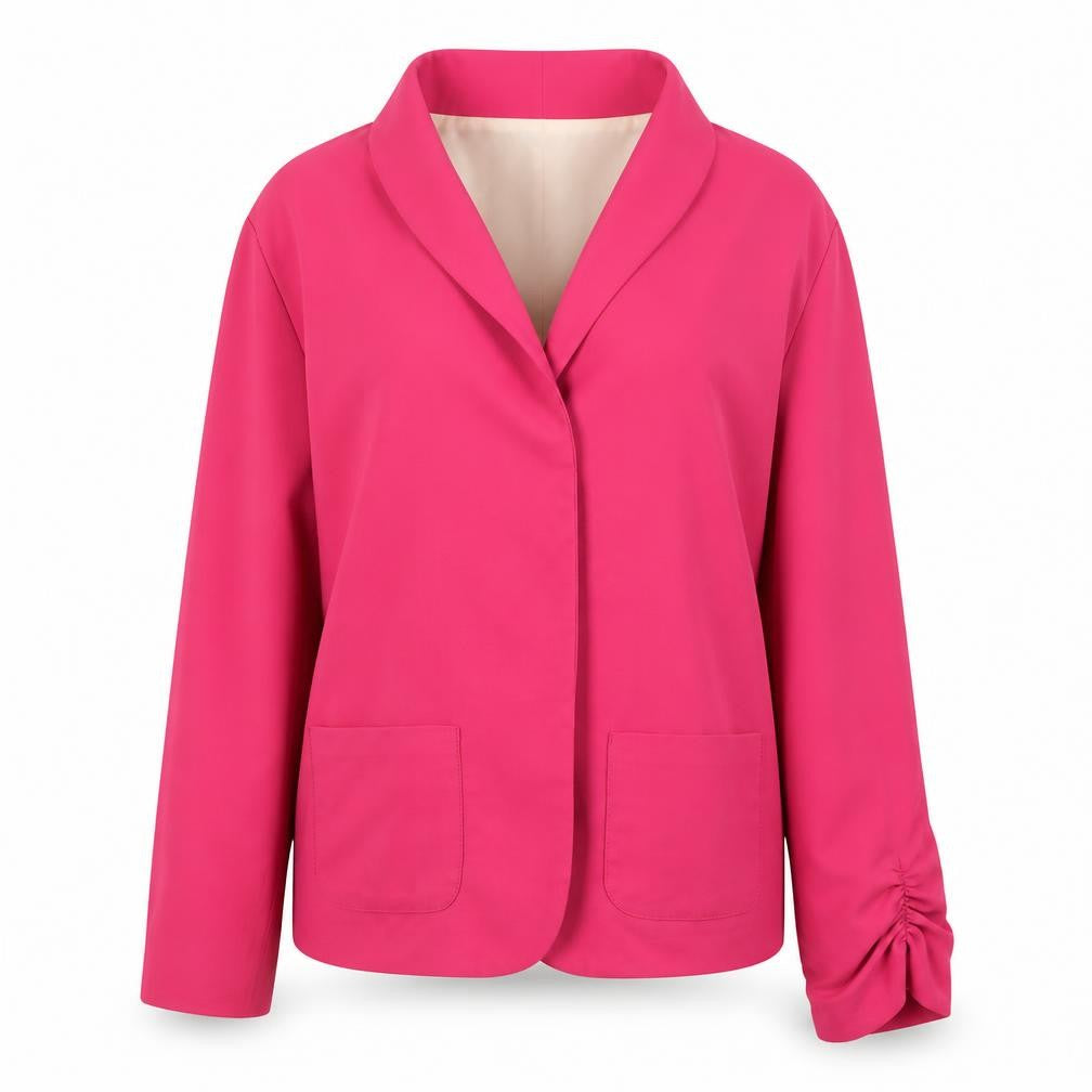 Front view of New Look women’s pink jacket, size UK 6
