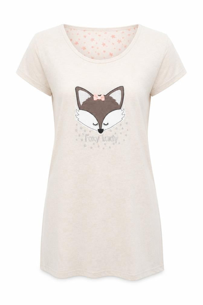 Front view of Love To Lounge women’s beige geometric top one piece, size UK 10