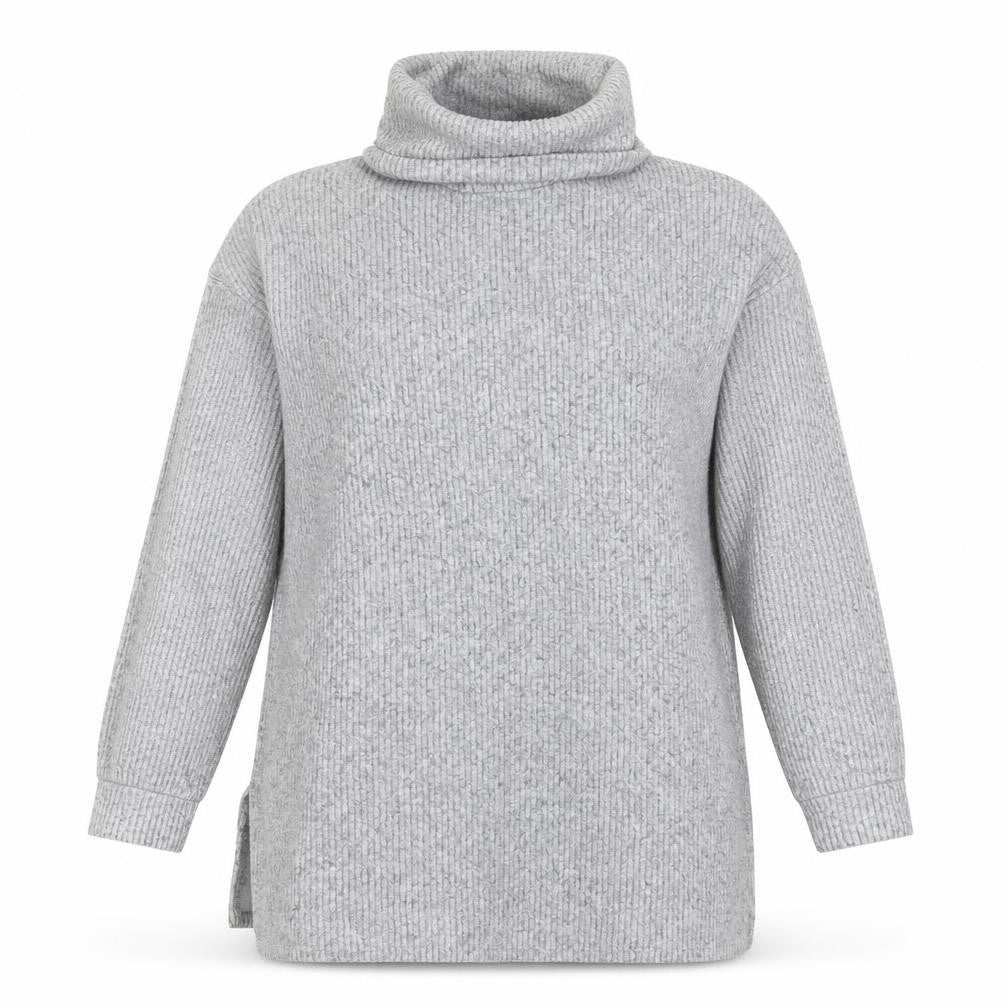 Front view of New Look women’s grey knit jumper, size M