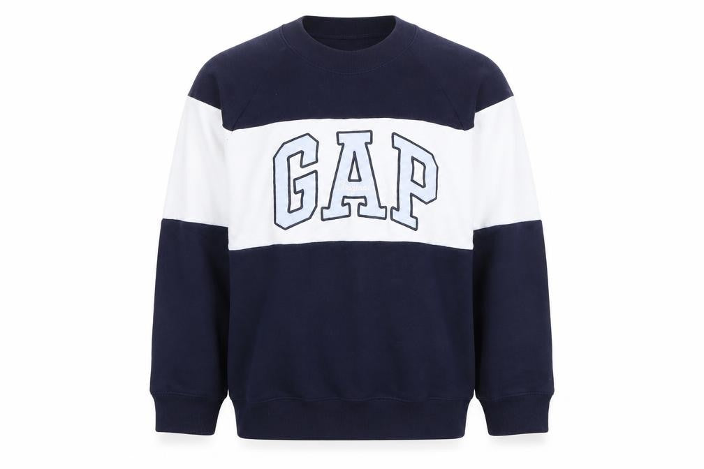 Front view of GA men’s multicoloured striped jumper, size S