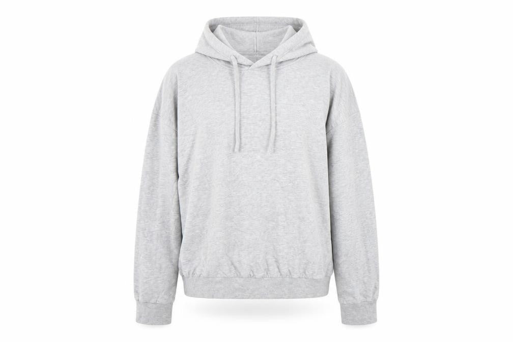 Front view of Tu women’s grey pullover hoodie, size UK 12