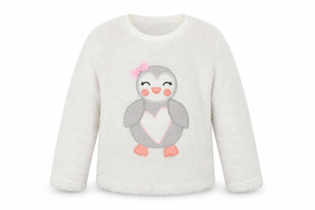 Front view of gorge girls’ white solid top pyjama top, size 6-7, years