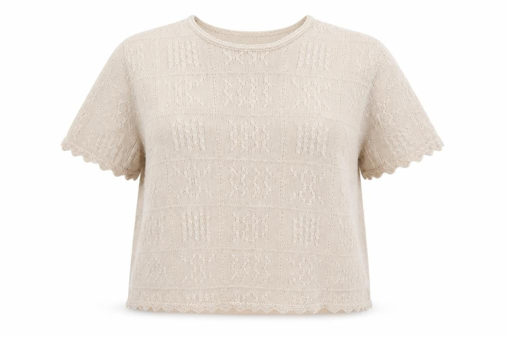 Front view of berketex women’s beige jumper, size UK 20