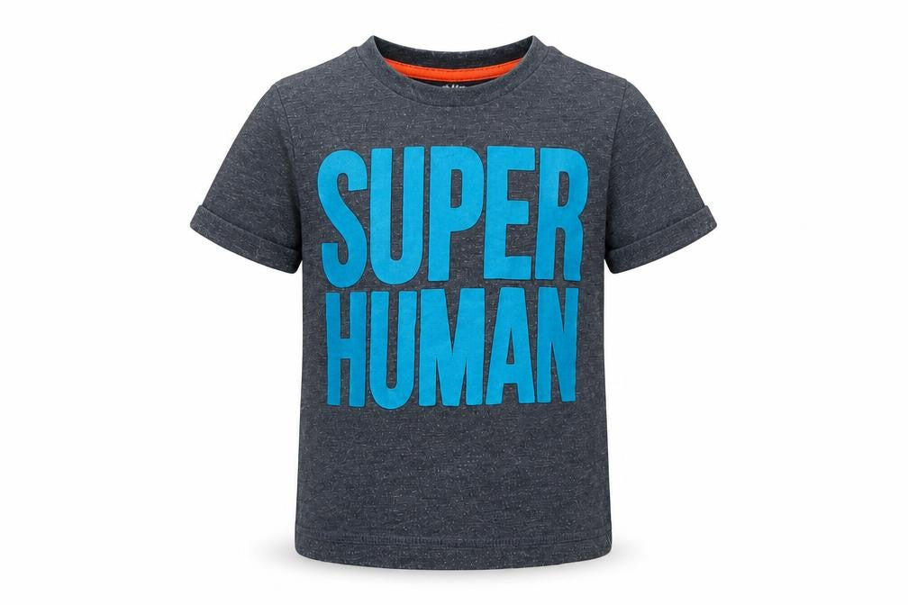 Front view of Mothercare boys’ grey basic t-shirt, size 3-4, years
