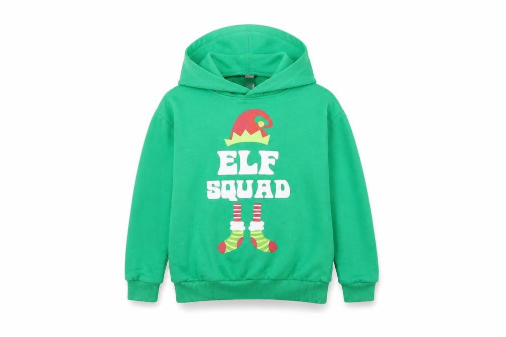 Front view of Pep&Co boys’ green geometric pullover hoodie, size 5-6, years