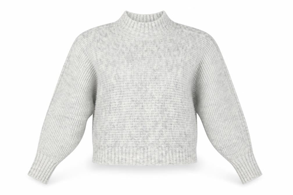 Front view of New Look women’s grey jumper, size M