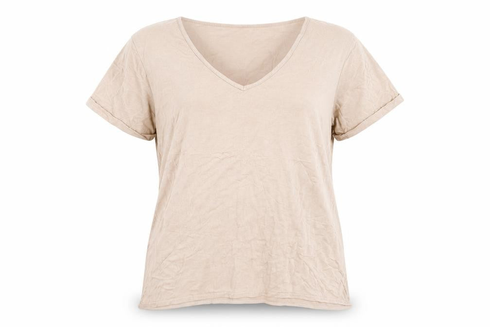 Front view of Missguided women’s pink basic t-shirt, size UK 10