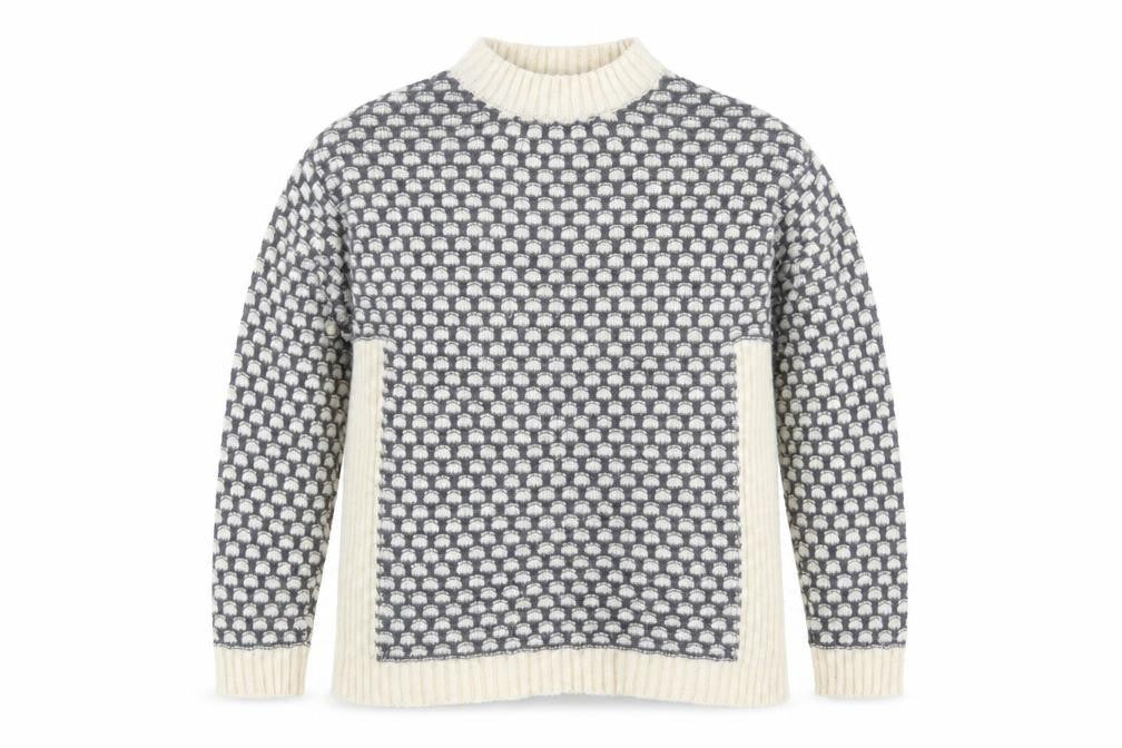 Front view of George women’s grey polka dot jumper, size UK 12