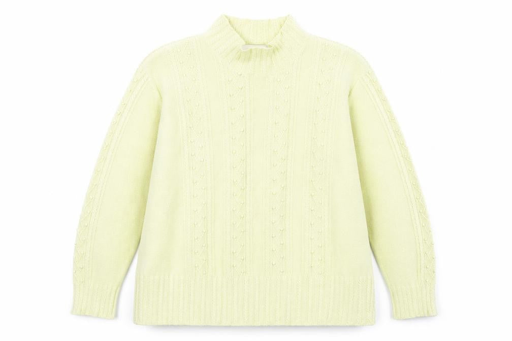 Front view of Country Casuals women’s yellow basic blouse, size L