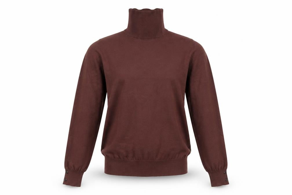 Front view of Apricot women’s brown basic blouse, size S