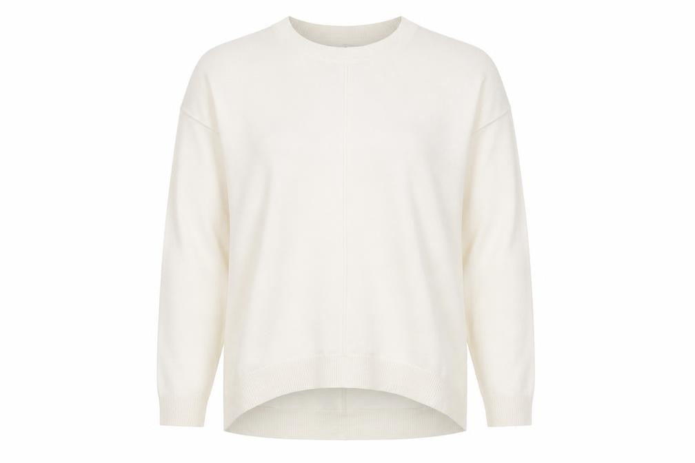 Front view of The Collection women’s ivory knit jumper, size UK 14