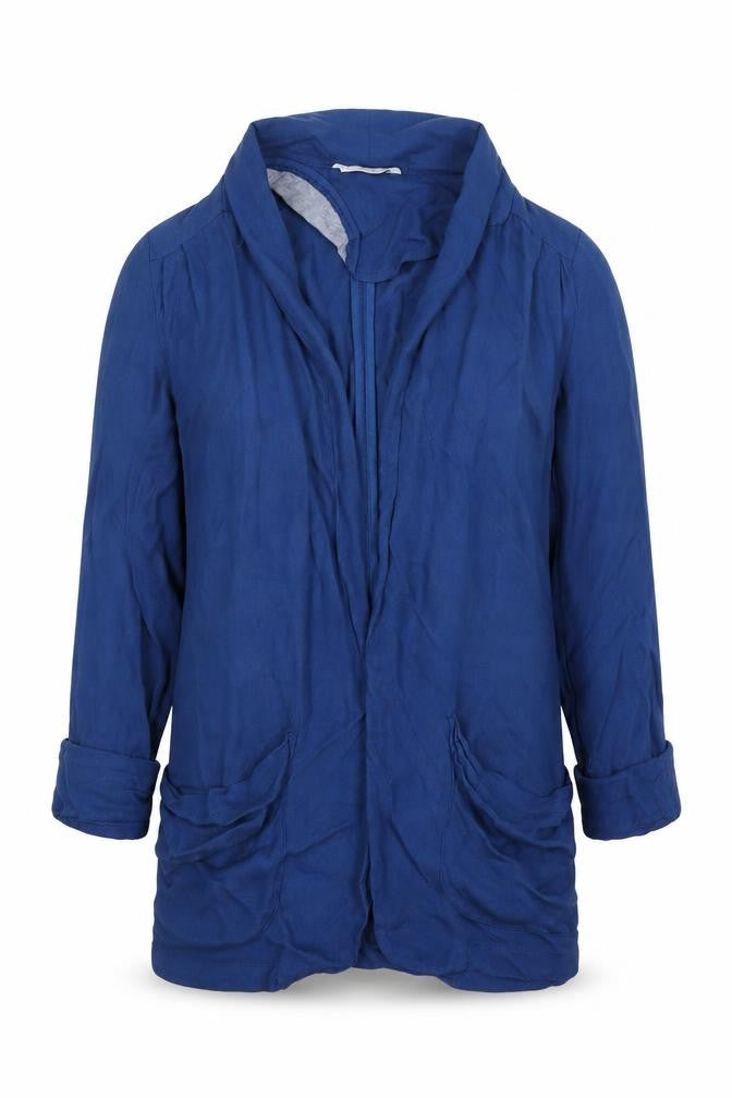 Front view of New Look women’s blue jacket blazer, size UK 8