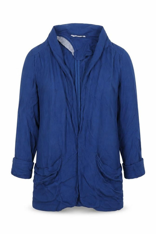 Front view of New Look women’s blue jacket blazer, size UK 8
