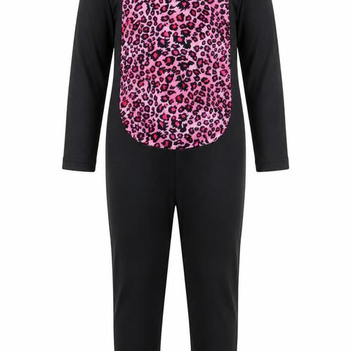 Preworn Girls Black Animal Print  Coverall One-Piece Size 2-3 Years L14 in - Halloween