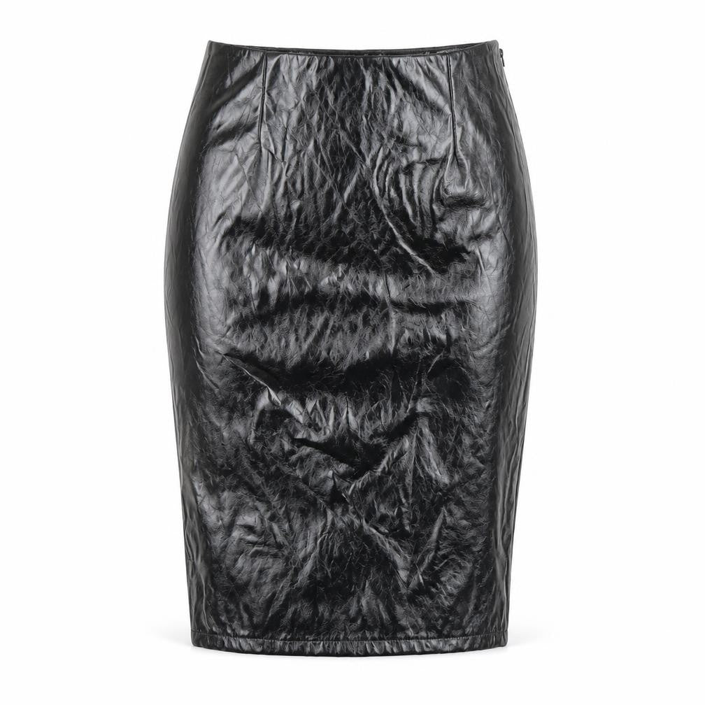 Front view of Next women’s black straight & pencil skirt, size UK 8