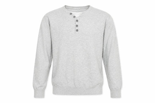 Front view of River Island men’s grey jumper, size M