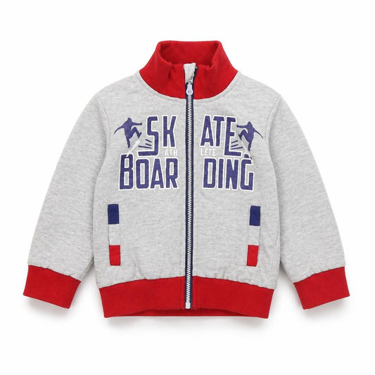 Front view of small gang Baby Grey Jacket, size 18, Months