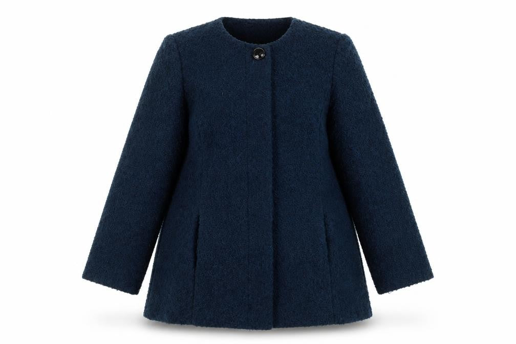 Front view of BHS women’s green overcoat coat, size UK 14
