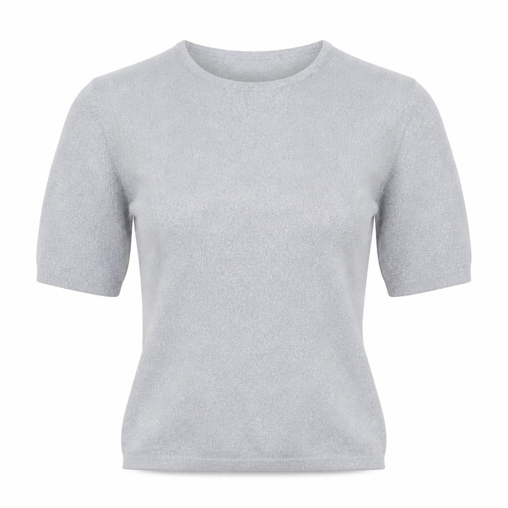Front view of Richards women’s silver knit jumper, size S