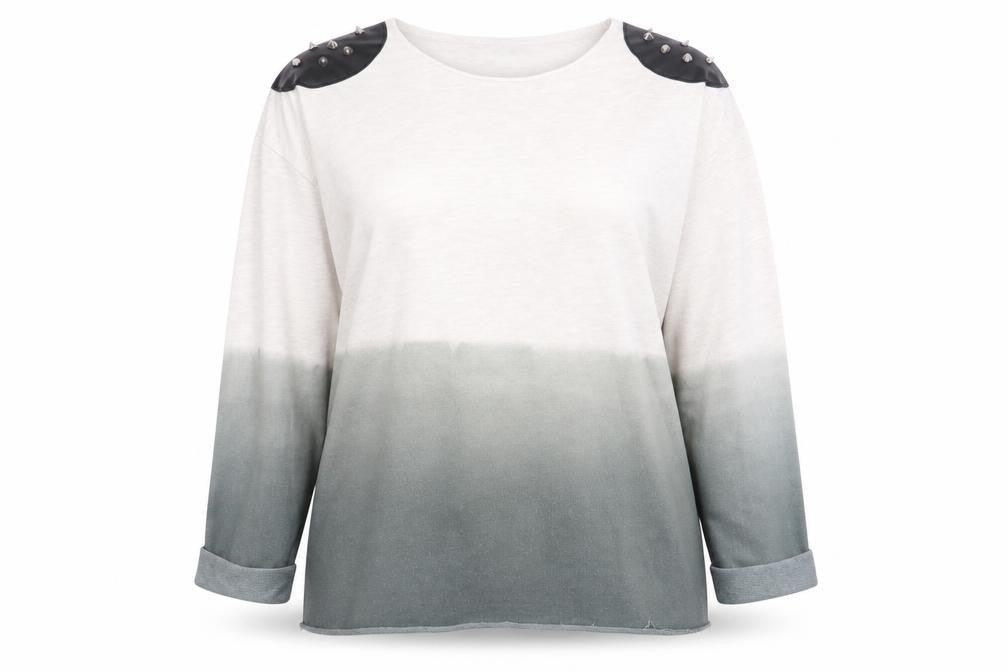 Front view of Topshop women’s multicoloured jumper, size UK 10