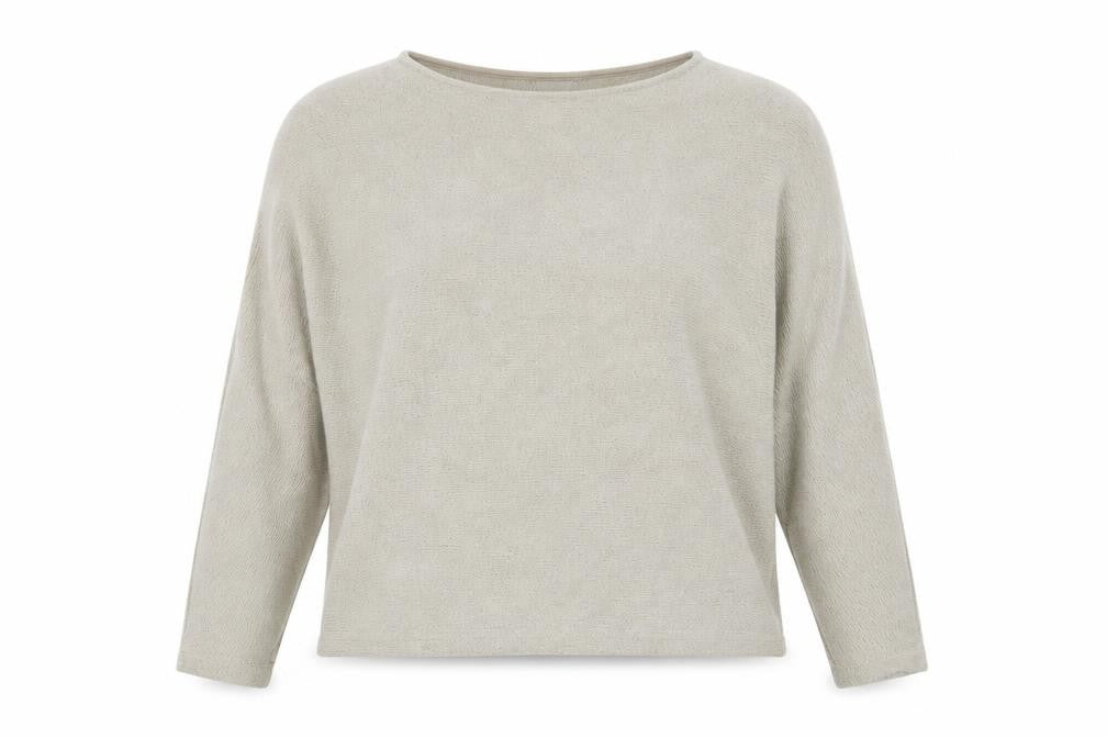 Front view of H&M women’s beige jumper, size S