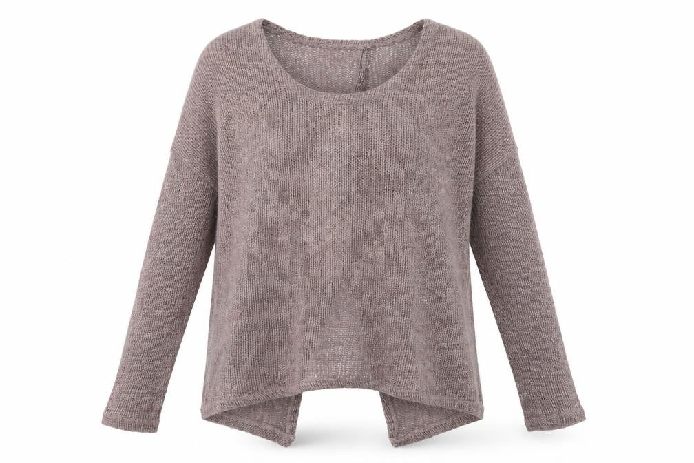 Front view of b.young women’s purple jumper, size L