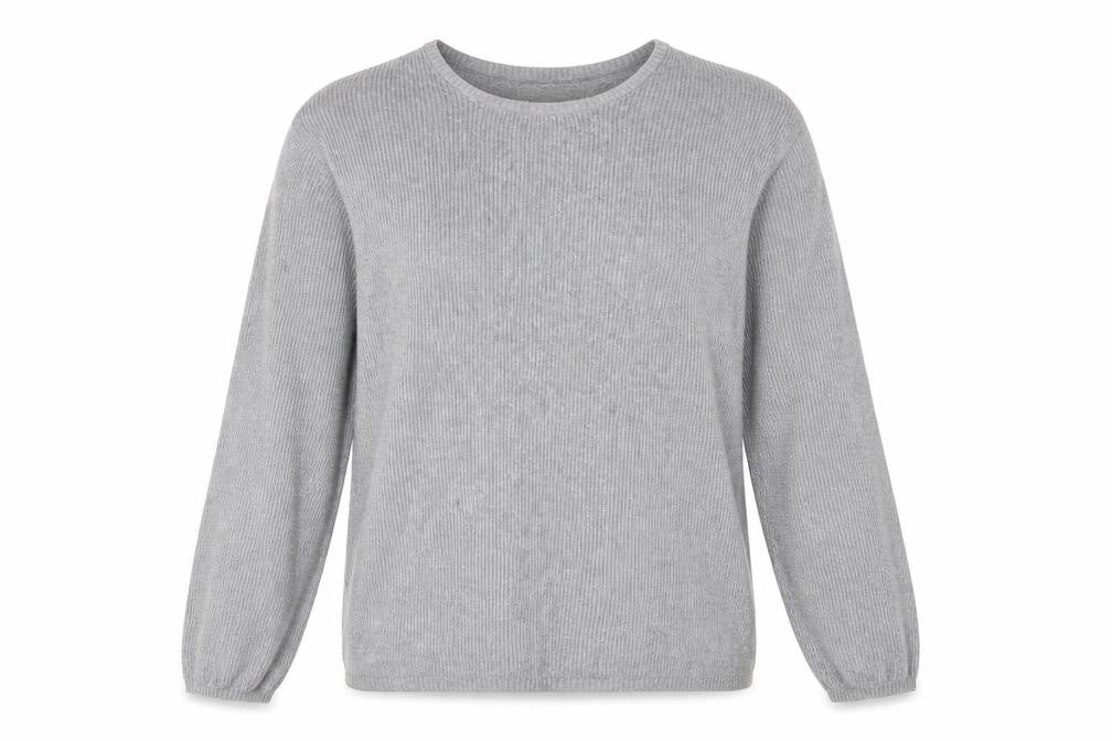 Front view of Mango women’s grey jumper, size M