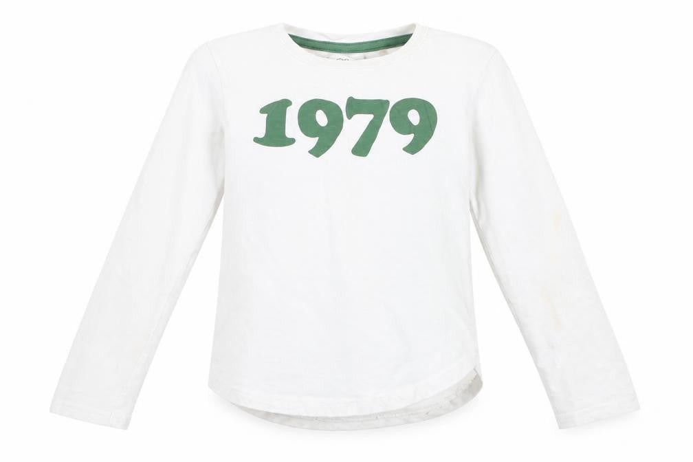 Front view of Next boys’ white basic t-shirt, size 5, years