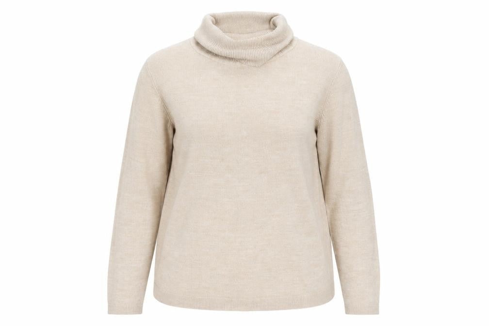 Front view of Papaya women’s beige jumper, size UK 16