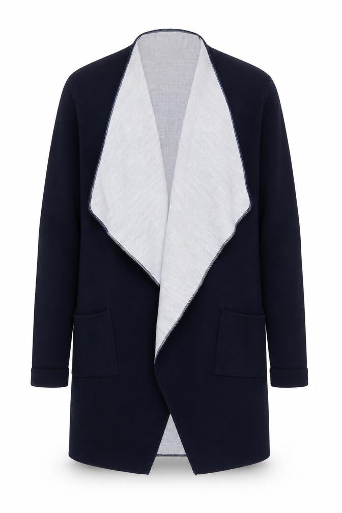 Front view of Roman women’s blue jacket blazer, size UK 10