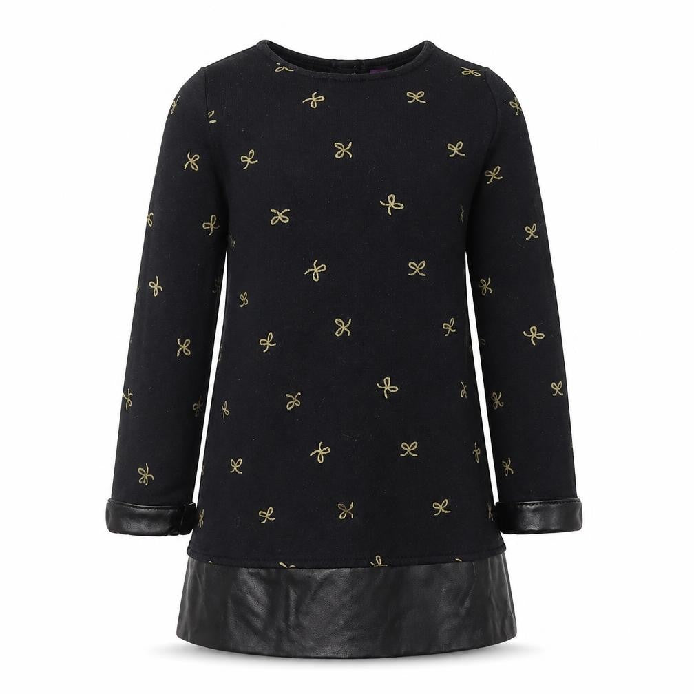 Front view of Shrinking Violet girls’ black tunic jumper, size 5, years