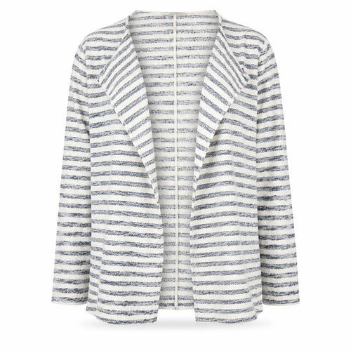 George Womens White Striped  Cardigan Jumper Size 10