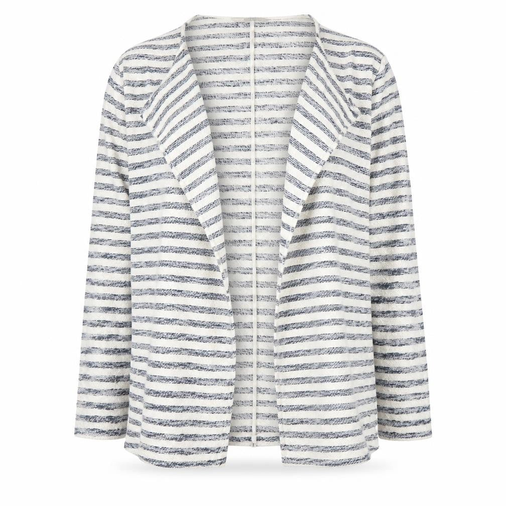 George Womens White Striped  Cardigan Jumper Size 10